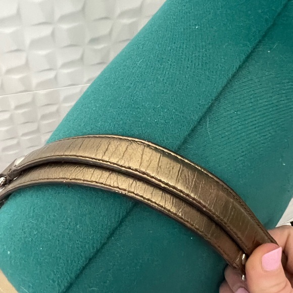 Tan Coach Allover Logo Shoulder Bag - Picture 7 of 9